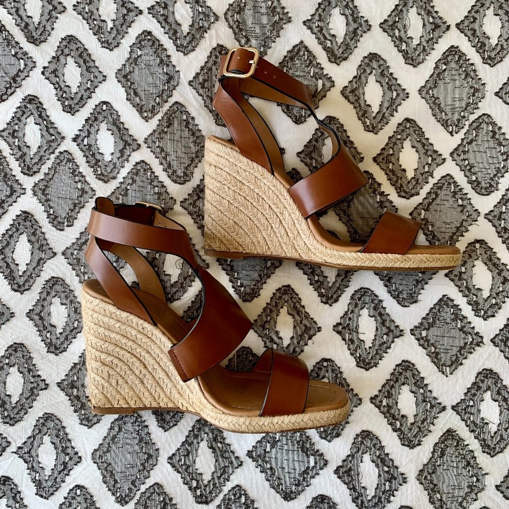 Zara Trafaluc Wedge Sandals - Color Whiskey - Size EU 38